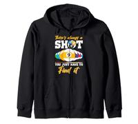 There's Always A Shot - Biliardo con 8 Palline da Biliardo, da Uomo Felpa con Cappuccio