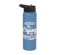 Theres No Crying in camicia da softball Stainless Steel Insulated Water Bottle