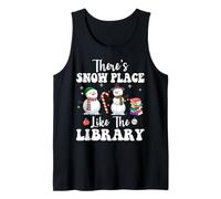 Theres Snow Place Like The Library Divertente Bibliotecario Natale Canotta