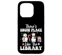 Theres Snow Place Like The Library Divertente Bibliotecario Natale Custodia per iPhone 15 Pro