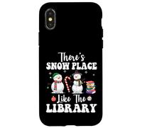 Theres Snow Place Like The Library Divertente Bibliotecario Natale Custodia per iPhone X/XS