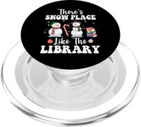 Theres Snow Place Like The Library Divertente Bibliotecario Natale PopSockets PopGrip per MagSafe