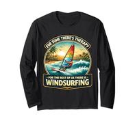 Theres Therapy per Il Resto c'è Windsurf Windsurfer Maglia a Manica
