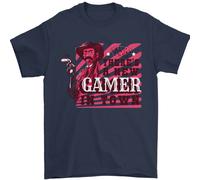 Theres Un Nuovo Gamer IN Città Gioco Uomo T-Shirt 100% Cotone