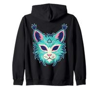 Therian Head Fox Fur Head Peloso Animale Alter Kin Otherkin Felpa con Cappuccio