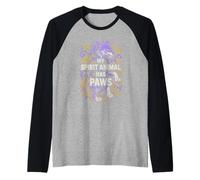 Therian Pride My Spirit Animal Has Paws Peloso Lupo Maglia con Maniche Raglan