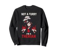 Therian Pride non un lupo carino peloso LGBTQ Felpa