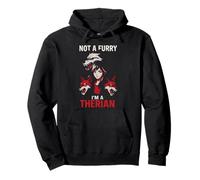 Therian Pride non un lupo carino peloso LGBTQ Felpa con Cappuccio