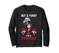 Therian Pride non un lupo carino peloso LGBTQ Maglia a Manica