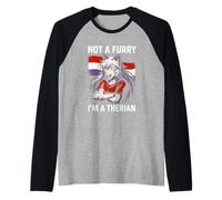 Therian Pride non un lupo carino peloso LGBTQ Maglia con Maniche Raglan