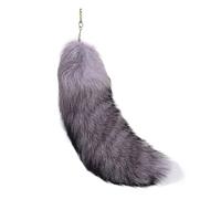 Therian Tail - Coda di volpe Therian Therian 40 cm con chiusura | Coda Therian soffice e fluffy | Portachiavi per cosplay e donne adulti borsa backpack, giocattolo per bambini e gatti., Volpe Orchidea