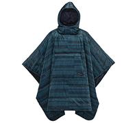 Therm-a-Rest Honcho Poncho Wearable Hoodie Blanket Coperta con Cappuccio indossabile, Stampa Blu, Taglia Unica Unisex-Adulto