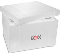 THERM-BOX contenitore in polistirolo 53W Interno: 47x38x29cm Parete: 5cm Volume: 53,24L Contenitore isotermico Box frigo Scatola termica Riutilizzabile