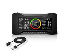 Therm La Mode CF-20 Rilevatore Qualità Aria per PM2.5, PM10, AQI, CO2, VOC, HCHO,Temperatura, Umidità, Misuratore CO2, Misuratore Qualità Dell'aria, Monitoraggio della Qualità dell'aria