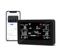 Therm La Mode CF-30 - Misuratore intelligente di qualità dell'aria per polline, CO2, PM2,5, PM1,0, TVOC, temperatura, umidità, CO2, app per cronologia dati