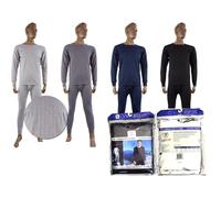 Therma Tek Termico da Uomo Intimo Cotone Elastico Pantaloni Lunghi 2pc Top & Set