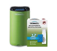 Thermacell - Dispositivo antizanzare Protect + 12 Ore di Ricarica, Innovativo Dispositivo antizanzare, dal Design Moderno, per Giardino, terrazza e Campeggio, Verde
