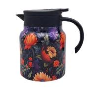 Thermal Coffee Caraffa - 1000 ml in acciaio floreale con manico in PP