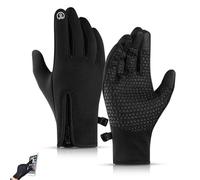 Thermal Gloves Men Ultimate Waterproof & Windproof Thermal Gloves, Touch Screen Non-Slip for Winter Outdoor Sports (Black)