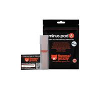 Thermal Grizzly Minus Pad - Confezione da 8 cuscinetti di interfaccia termica, 120 x 20 x 1,5 mm, elettricamente non conduttivo, alta conducibilità termica e comprimibilità per SSD, GPU ed elettronica