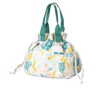 Thermal Lunch Bag, Insulated Tote, Drawstring Cooler, Double Compartment Interior, Leakproof Lightweight Design, Ideal for Camping Travel Picnic Workplace and Hiking, 8.86x7.09x9.45 Inches