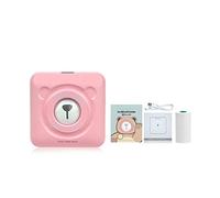 Thermal Photo Printer Wireless Portable Label Maker Barcode Sticker (Color: A6 203 Pink)