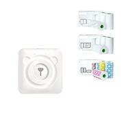 Thermal Photo Printer Wireless Portable Label Maker Barcode Sticker (Color: White 9 Paper)