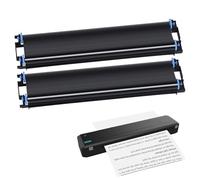 Thermal Ribbon - Black Ink Free Printer Ribbon,2 Rolls Resistant Dedicated Printers Ribbons Cartridges Easy To Storage For MT800 Wireless Portable Thermal Printer, Home And Office Use