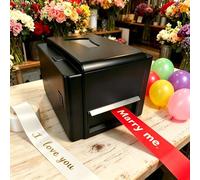 Thermal Satin Ribbon Printer 300 DPI with Stand for DIY Crafts | Thermal label printing, hot foil stamping compatible, decorative ribbon making, digital 300DPI output, DIY craft projects