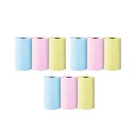 Thermal Sticker Paper Roll 58mm White Multicolor Pack For Mini Photo Printers(9 Rolls Colors)