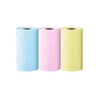 Thermal Sticker Paper Roll Self Adhesive 57x25mm For Mini Photo Printer 10 Pcs(3color)