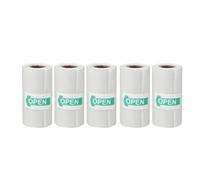 Thermal Sticker Paper Roll Transparent Self-Adhesive 57x25mm For Printer Multiple Pcs(5PCS Transparent)