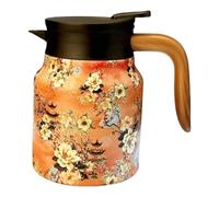 Thermal Tea Pots - Insulated Coffee Carafe Dispenser, 33.8 Oz Beverage Server, Tea Infuser Strainer, Hot Cold Drink Container With Pour Spout Design For Keeping CoffeeTea Water At Home Office Serving