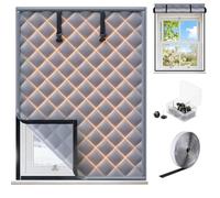 Thermal Window Cover Window Insulation Kit,Insulating Film Window Kit Keeps Fred Air Out and Warm Air in Easy Installation No need to Punch Holes