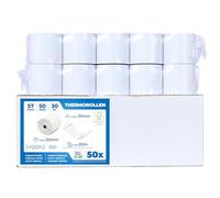 Thermalking, rotoli termici, 57 mm x 50 mm x 12 mm, 57 x 50 x 12 mm, carta termica, per registratori di cassa con stampante a nastro - Adatto per sistemi di stampa con richiesta di carta fino a 50 m