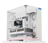 Thermalright A70 ARGB - Case da gioco ATX bianco su tre lati, vetro senza colonne, 8 slot per ventola CPU + flusso d'aria a quattro vie senza attrezzi a sgancio rapido montaggio verticale scheda