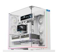 Thermalright A70 - Case da gioco ATX a tre lati, in vetro, senza colonne, 8 slot per ventola CPU + flusso d'aria a quattro vie, senza attrezzi, montaggio verticale per scheda grafica verticale