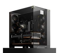 Thermalright A70 PC-Gehäuse-270°Panorama-Vetro Temperato ATX-Midi Tower Chassis, supporta scheda madre ATX/GPU 420mm, gestione cavi nascosta-Nero