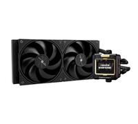 Thermalright Frozen Warframe 240 Black-240 mm AIO CPU Liquid Cooler, IPS LCD Screen con risoluzione 320 * 240, per AM4/AM5 & Intel LGA1700, "2,4" schermo LCD assorbente magnetico per immagini - nero