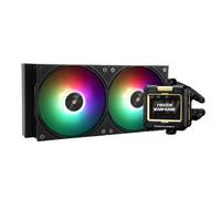 Thermalright Frozen Warframe 240 Black ARGB-240mm AIO CPU Liquid Cooler, IPS LCD Screen con risoluzione 320 * 240, per AM4/AM5 & Intel LGA1700, schermo "2,4" per immagini e doppia ventola, nero ARGB