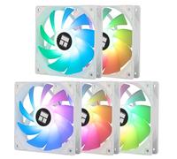Thermalright TL-C12CW-S X5 Ventola per CPU bianca, ventola per PC a velocità 1550 giri/min, raffreddamento per computer da 120 mm, ventola di controllo PWM per raffreddamento a liquido e CPU(5 pezzi)