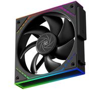 Thermalright TL-M12Q - Ventola per processore, 120 mm, connettore PWM, silenziatore, con cuscinetto S-FDB, con effetto luminoso a specchio ARGB, silenziatore, nero (TL-M12Q)