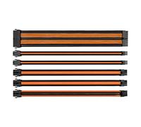 Thermaltake AC-036-CN1NAN-A1 Set di Cavi Modulari con Maniche, Nero/Arancio