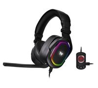 Thermaltake Argent H5 RGB 7.1 - Cuffie audio surround da gioco, microfono bidirezionale, cuscinetti in memory foam, PC/Xbox One/PS4/Nintendo Switch/Mobile