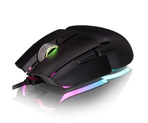 Thermaltake Argent M5 Gaming Mouse, 16.8M RGB Color Software abilitato, 8 effetti di illuminazione dinamica personalizzabili, sensore ottico PIXART PMW-3389, regolazioni DPI fino a 16.000