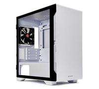 Thermaltake CA-1Q9-00S6WN-00 S100 Snow Edition Mini Tower Case per computer in vetro temperato con ventola posteriore da 120 mm preinstallata, bianco