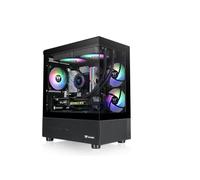 Thermaltake CA-1Z4-00M1WN-00 View 170 TG ARGB Case nero; 3 ventole ARGB da 120 mm incluse; supporta radiatori fino a 280 mm; pannello frontale e laterale in vetro temperato doppio