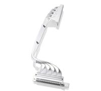 Thermaltake Cavo riser PCIe 4.0 con connettori a 90°; bianco; trasmissione ad alta velocità da 16 Gbps; 400 mm; schermatura EMI; AC-077-CO6OTN-C1; 3 anni di garanzia