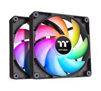Thermaltake CT140 ARGB Ventola di raffreddamento per PC, (2 ventole), Sincronizzazione scheda madre 5V, 16,8 milioni di colori, 9 LED indirizzabili, ventola per case/radiatore con cuscinetto idraulico