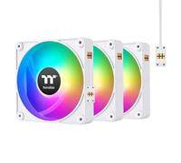 Thermaltake CT140 EX ARGB Reverse PC Ventola di raffreddamento bianca (3 ventole), connessione magnetica, sincronizzazione scheda madre 5V, 16,8 milioni di colori 9 LED indirizzabili, ventola